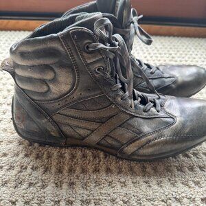 Bunker Men's High Top Leather Sneakers - Size 43 (US 10)